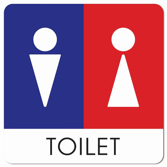 トイレ 御手洗 TOILET トイレマーク D1 男女 ピクトサイン マグネット 正方形 13x13cm マグネットサイン 案内表示 施設用 ピクトグラム