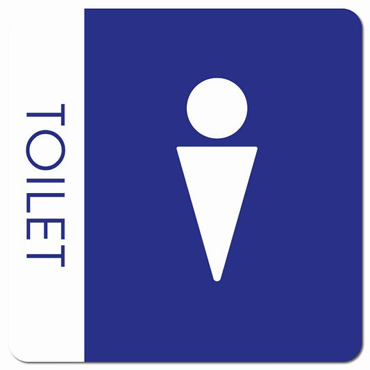 トイレ 御手洗 TOILET トイレマーク D1 男 MENS ピクトサイン マグネット 正方形 13x13cm マグネットサイン 案内表示 施設用 ピクトグラム