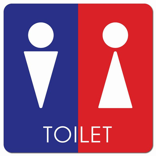 トイレ 御手洗 TOILET トイレマーク D2 男女 ピクトサイン マグネット 正方形 13x13cm マグネットサイン 案内表示 施設用 ピクトグラム