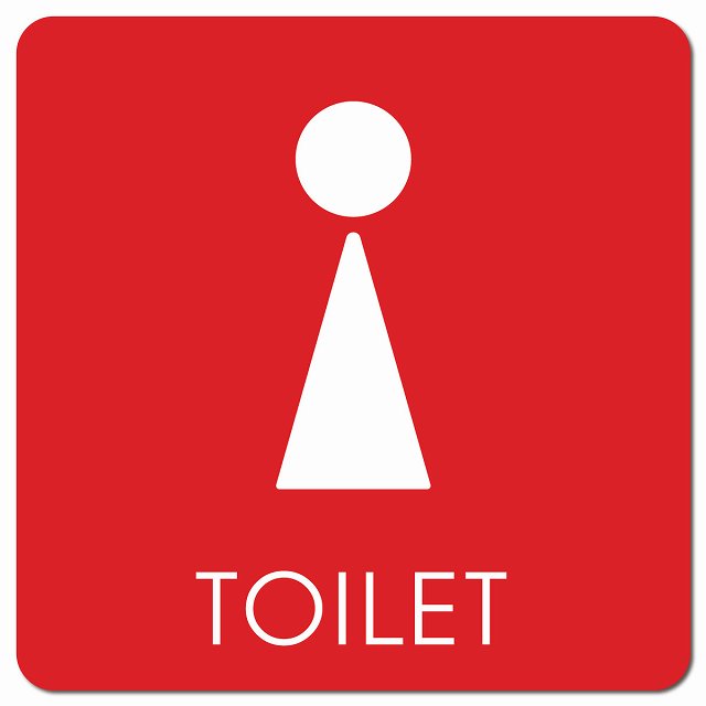 トイレ 御手洗 TOILET トイレマーク D2 女 WOMENS ピクトサイン マグネット 正方形 13x13cm マグネットサイン 案内表示 施設用 ピクトグラム
