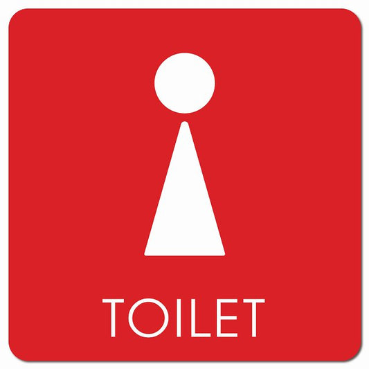 トイレ 御手洗 TOILET トイレマーク D2 女 WOMENS ピクトサイン マグネット 正方形 13x13cm マグネットサイン 案内表示 施設用 ピクトグラム