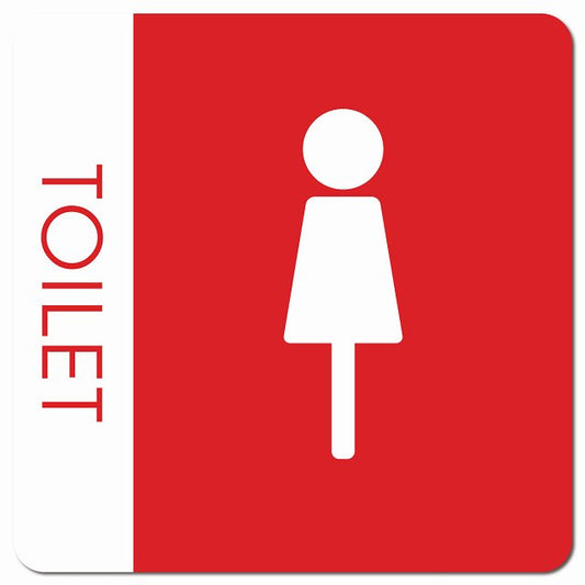 トイレ 御手洗 TOILET トイレマーク E1 女 WOMENS ピクトサイン マグネット 正方形 13x13cm マグネットサイン 案内表示 施設用 ピクトグラム
