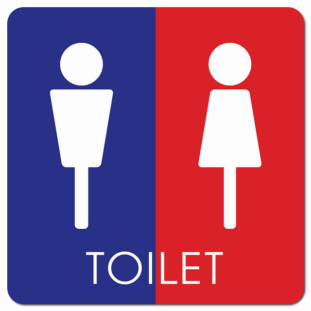 トイレ 御手洗 TOILET トイレマーク E2 男女 ピクトサイン マグネット 正方形 13x13cm マグネットサイン 案内表示 施設用 ピクトグラム