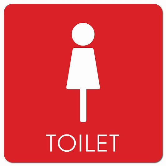 トイレ 御手洗 TOILET トイレマーク E2 女 WOMENS ピクトサイン マグネット 正方形 13x13cm マグネットサイン 案内表示 施設用 ピクトグラム