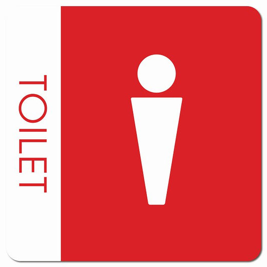 トイレ 御手洗 TOILET トイレマーク F1 女 WOMENS ピクトサイン マグネット 正方形 13x13cm マグネットサイン 案内表示 施設用 ピクトグラム