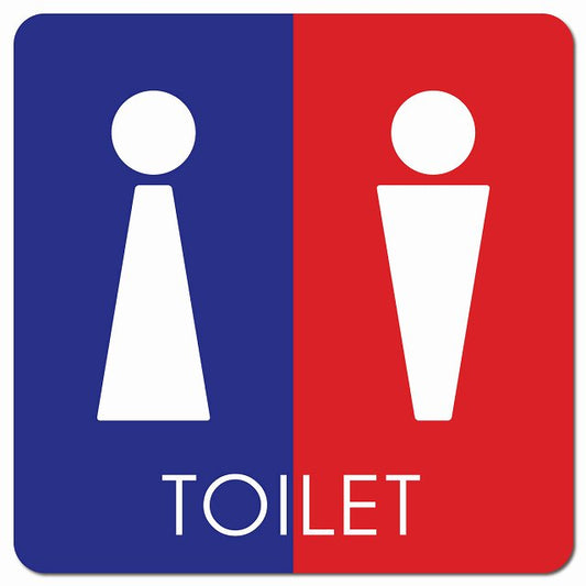 トイレ 御手洗 TOILET トイレマーク F2 男女 ピクトサイン マグネット 正方形 13x13cm マグネットサイン 案内表示 施設用 ピクトグラム