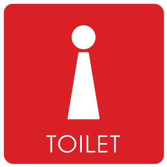 トイレ 御手洗 TOILET トイレマーク F2 女 WOMENS ピクトサイン マグネット 正方形 13x13cm マグネットサイン 案内表示 施設用 ピクトグラム