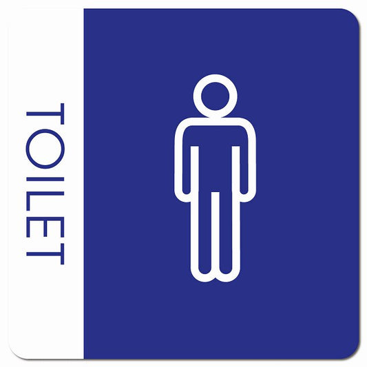 トイレ 御手洗 TOILET トイレマーク G1 男 MENS ピクトサイン マグネット 正方形 13x13cm マグネットサイン 案内表示 施設用 ピクトグラム