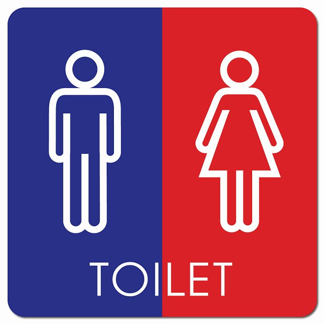 トイレ 御手洗 TOILET トイレマーク G2 男女 ピクトサイン マグネット 正方形 13x13cm マグネットサイン 案内表示 施設用 ピクトグラム