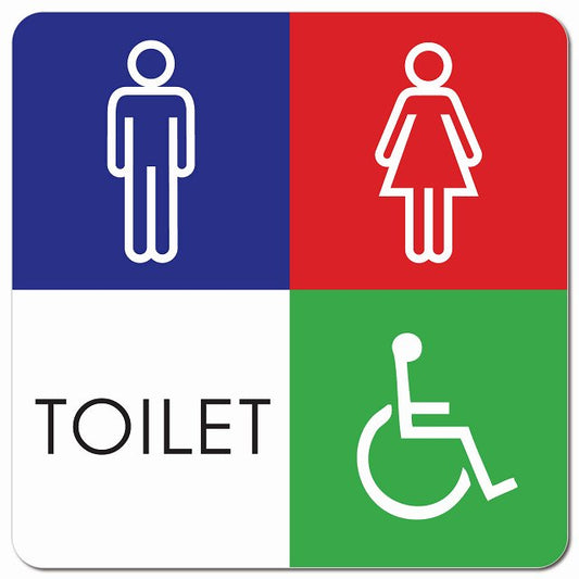 トイレ 御手洗 TOILET トイレマーク G1 男女 車椅子 ピクトサイン マグネット 正方形 13x13cm マグネットサイン 案内表示 施設用 ピクトグラム