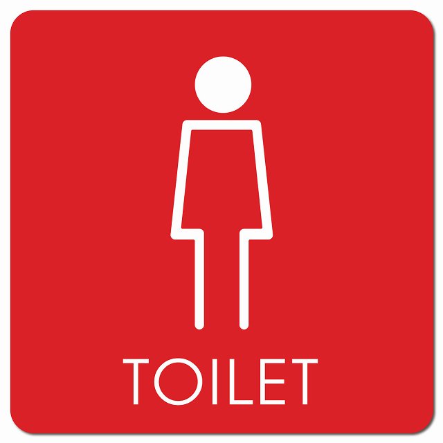 トイレ 御手洗 TOILET トイレマーク H2 女 WOMENS ピクトサイン マグネット 正方形 13x13cm マグネットサイン 案内表示 施設用 ピクトグラム