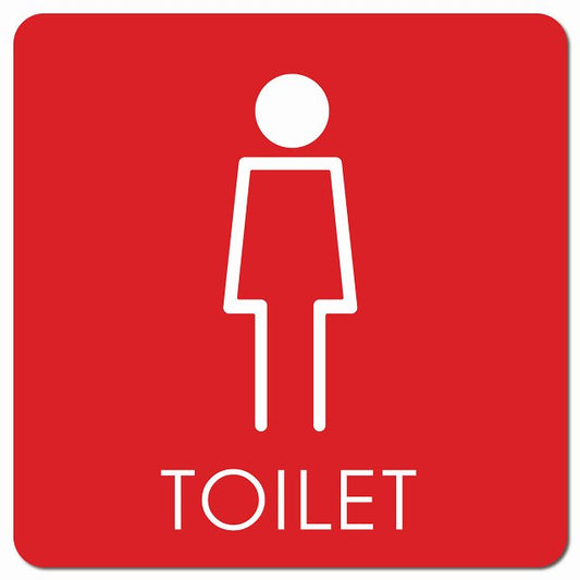 トイレ 御手洗 TOILET トイレマーク H2 女 WOMENS ピクトサイン マグネット 正方形 13x13cm マグネットサイン 案内表示 施設用 ピクトグラム