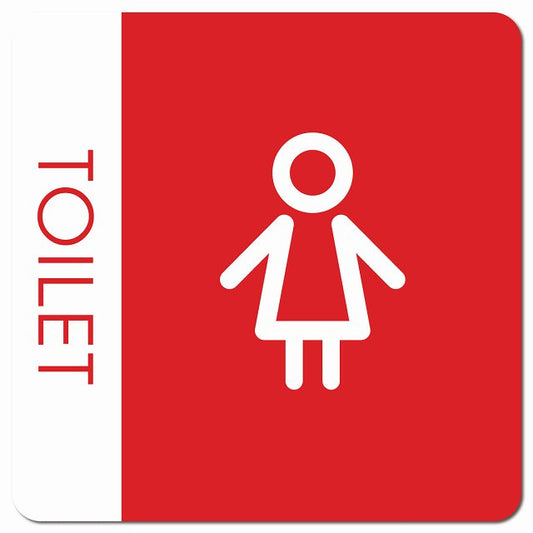 トイレ 御手洗 TOILET トイレマーク I1 女 WOMENS ピクトサイン マグネット 正方形 13x13cm マグネットサイン 案内表示 施設用 ピクトグラム