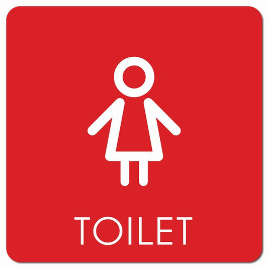 トイレ 御手洗 TOILET トイレマーク I2 女 WOMENS ピクトサイン マグネット 正方形 13x13cm マグネットサイン 案内表示 施設用 ピクトグラム
