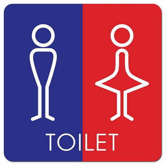 トイレ 御手洗 TOILET トイレマーク J2 男女 ピクトサイン マグネット 正方形 13x13cm マグネットサイン 案内表示 施設用 ピクトグラム