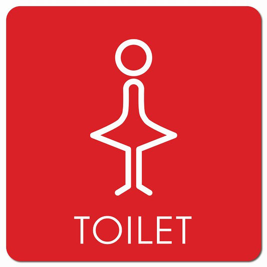 トイレ 御手洗 TOILET トイレマーク J2 女 WOMENS ピクトサイン マグネット 正方形 13x13cm マグネットサイン 案内表示 施設用 ピクトグラム