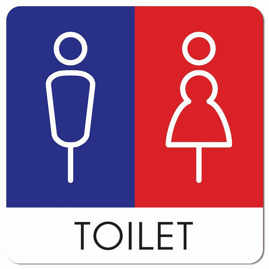トイレ 御手洗 TOILET トイレマーク K1 男女 ピクトサイン マグネット 正方形 13x13cm マグネットサイン 案内表示 施設用 ピクトグラム