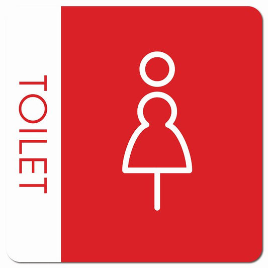 トイレ 御手洗 TOILET トイレマーク K1 女 WOMENS ピクトサイン マグネット 正方形 13x13cm マグネットサイン 案内表示 施設用 ピクトグラム