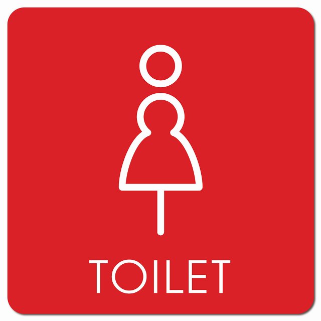 トイレ 御手洗 TOILET トイレマーク K2 女 WOMENS ピクトサイン マグネット 正方形 13x13cm マグネットサイン 案内表示 施設用 ピクトグラム