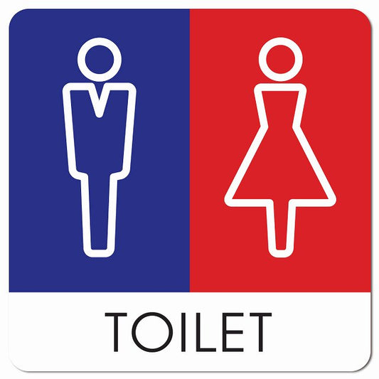 トイレ 御手洗 TOILET トイレマーク L1 男女 ピクトサイン マグネット 正方形 13x13cm マグネットサイン 案内表示 施設用 ピクトグラム