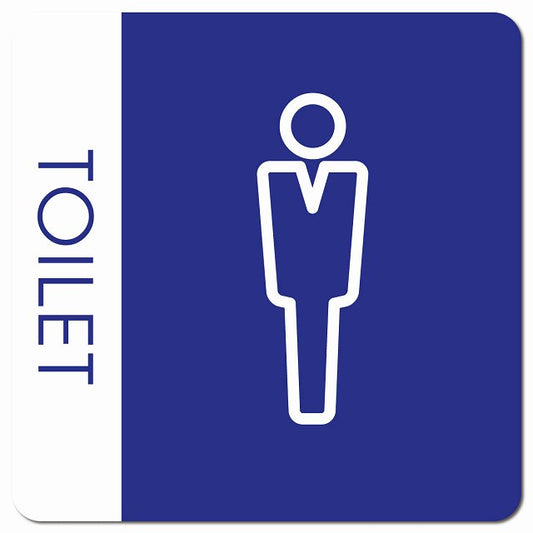 トイレ 御手洗 TOILET トイレマーク L1 男 MENS ピクトサイン マグネット 正方形 13x13cm マグネットサイン 案内表示 施設用 ピクトグラム