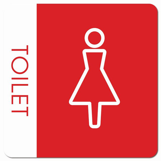 トイレ 御手洗 TOILET トイレマーク L1 女 WOMENS ピクトサイン マグネット 正方形 13x13cm マグネットサイン 案内表示 施設用 ピクトグラム