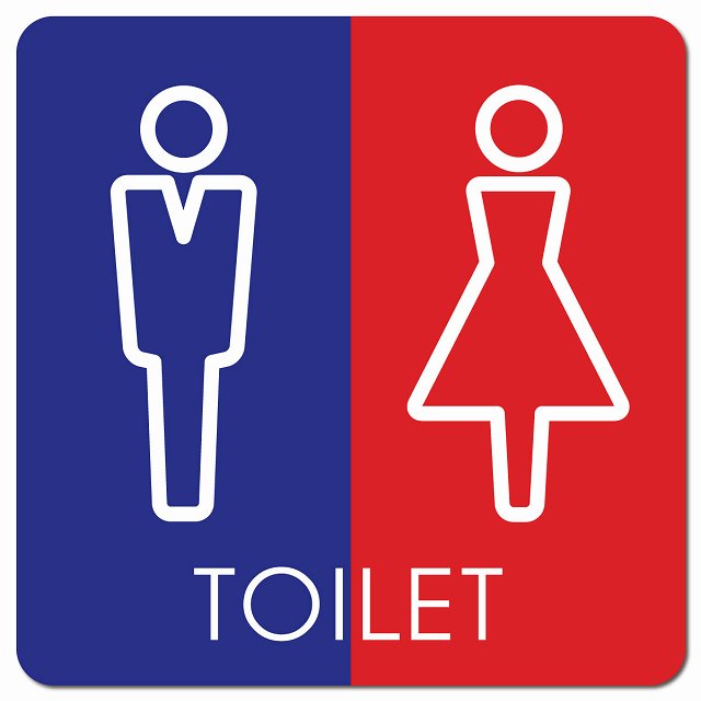 トイレ 御手洗 TOILET トイレマーク L2 男女 ピクトサイン マグネット 正方形 13x13cm マグネットサイン 案内表示 施設用 ピクトグラム