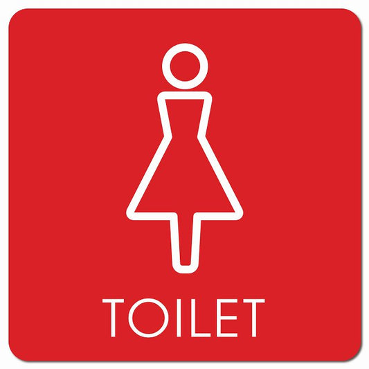 トイレ 御手洗 TOILET トイレマーク L2 女 WOMENS ピクトサイン マグネット 正方形 13x13cm マグネットサイン 案内表示 施設用 ピクトグラム