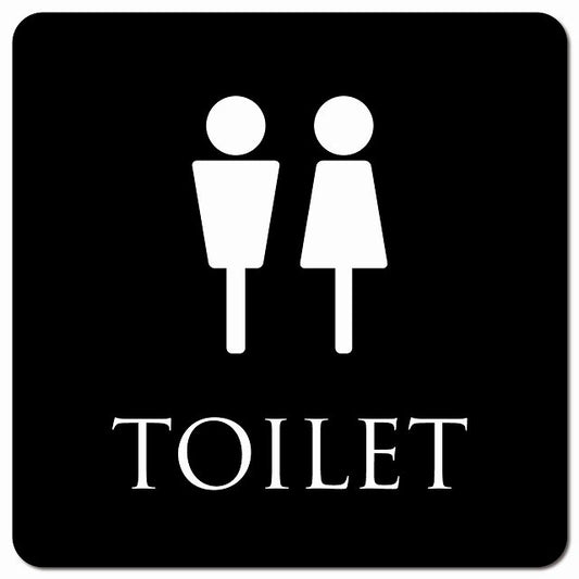 トイレ 御手洗 TOILET トイレマーク ブラック ホワイト 男女マーク ピクトサイン マグネット 正方形 13x13cm マグネットサイン 案内表示 施設用 ピクトグラム