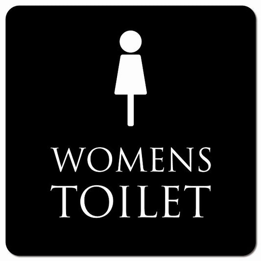 トイレ 御手洗 TOILET トイレマーク ブラック ホワイト WOMENS ピクトサイン マグネット 正方形 13x13cm マグネットサイン 案内表示 施設用 ピクトグラム