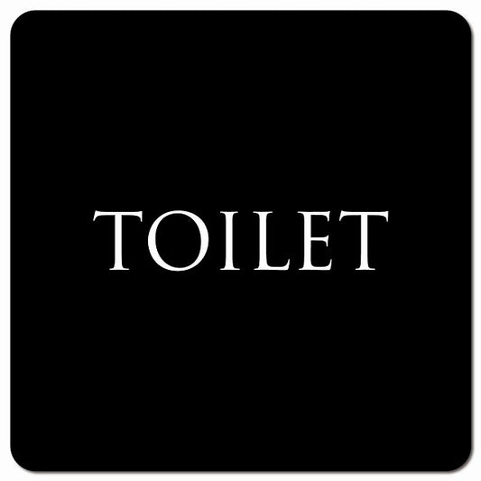 トイレ 御手洗 TOILET トイレマーク ブラック ホワイト 文字タイプ ピクトサイン マグネット 正方形 13x13cm マグネットサイン 案内表示 施設用 ピクトグラム