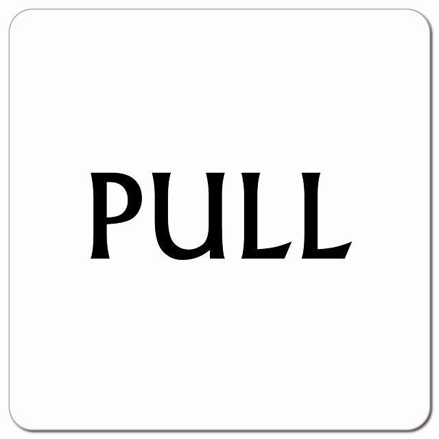 PULL ホワイト 英語表記 ピクトサイン マグネット 正方形 13x13cm マグネットサイン 表示プレート ピクトグラム