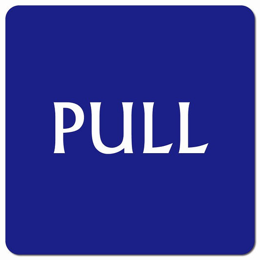 PULL ブルー 英語表記 ピクトサイン マグネット 正方形 13x13cm マグネットサイン 表示プレート ピクトグラム
