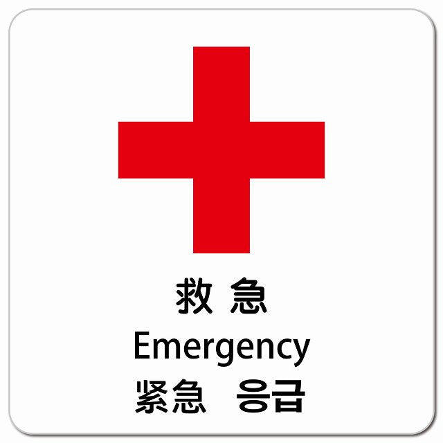 救急 インバウンド 多言語 英語 中国語 韓国語 対応 ピクトサイン マグネット 正方形 13x13cm マグネットサイン 外国人対応 ピクトグラム