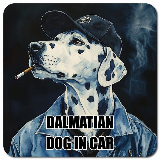 DALMATIAN ダルメシアン 車用 作業服 マグネット 13x13cm 正方形 カーマグネット 表示プレート