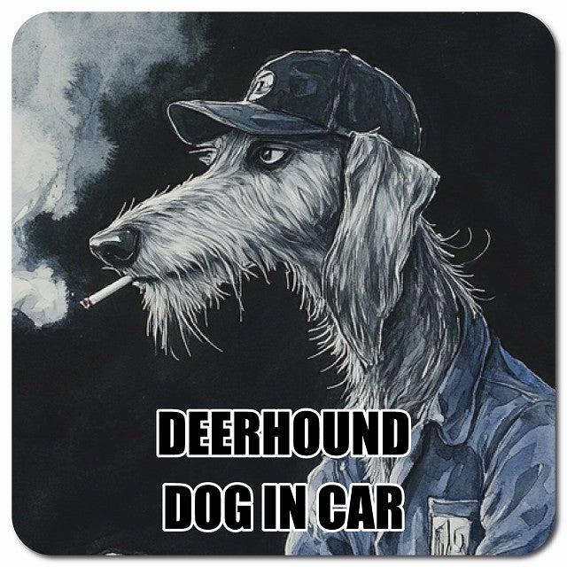 DEERHOUND ディアハウンド 車用 作業服 マグネット 13x13cm 正方形 カーマグネット 表示プレート