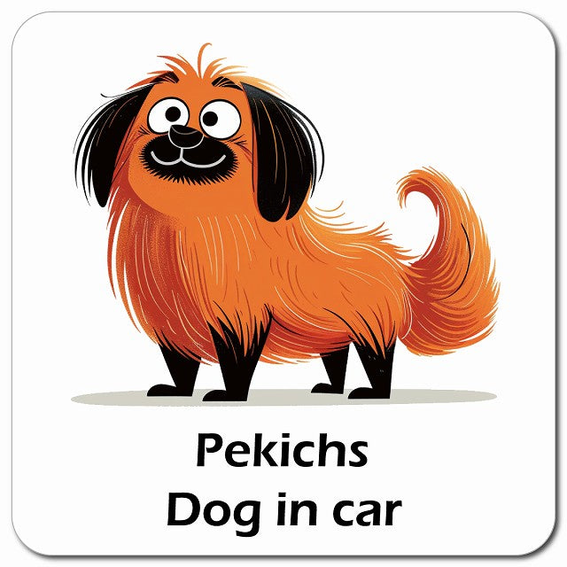 Pekichs ペキックス 車用 アメリカン カートゥーン スタイル アニメ風 マグネット 13x13cm 正方形