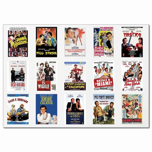 イタリアンヴィンテージムービーポスター・Aグループ 15柄 A4サイズ まとめて 詰め合わせ