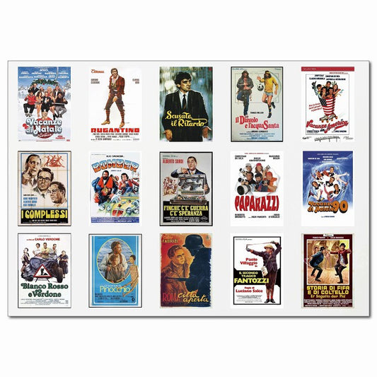 イタリアンヴィンテージムービーポスター・Bグループ 15柄 A4サイズ まとめて 詰め合わせ