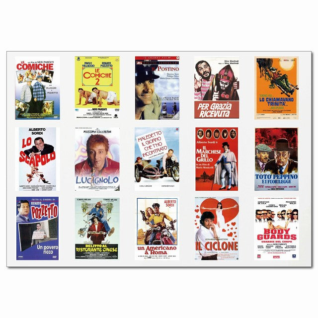 イタリアンヴィンテージムービーポスター・Fグループ 15柄 A4サイズ まとめて 詰め合わせ