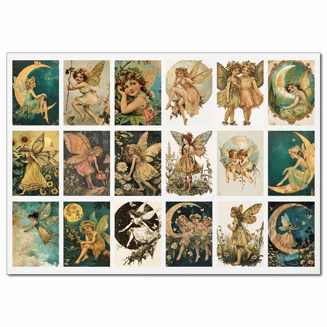 ヴィンテージフェアリーイラストレーション・Aグループ 18柄 A4サイズ まとめて 詰め合わせ