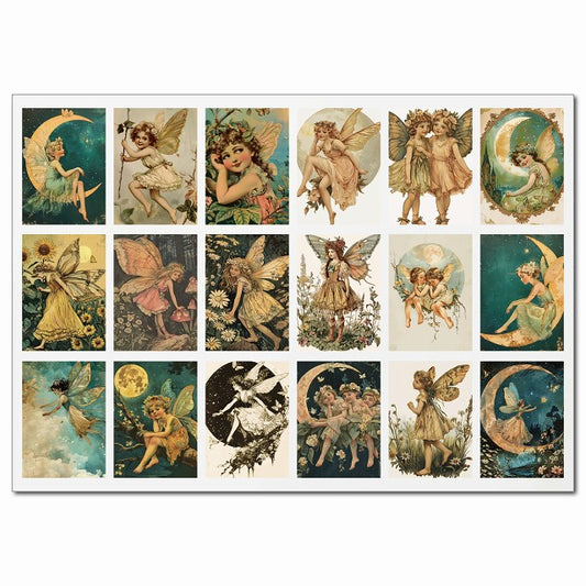 ヴィンテージフェアリーイラストレーション・Aグループ 18柄 A4サイズ まとめて 詰め合わせ