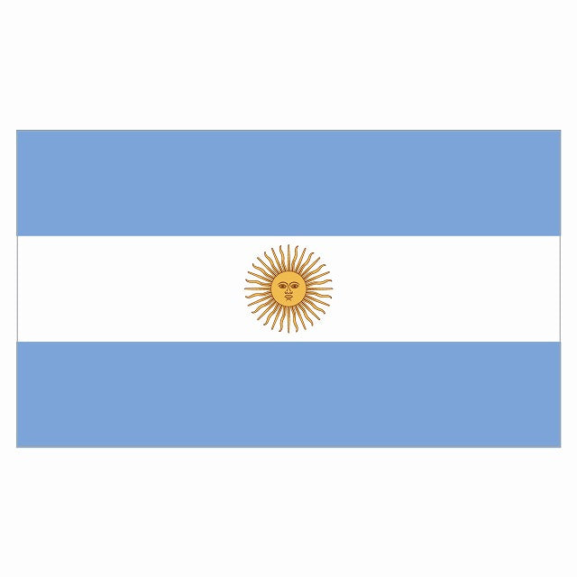 180x103mm アルゼンチン Argentine 国旗 ステッカー