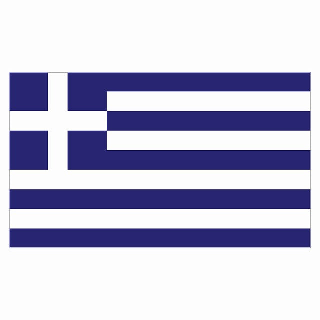 210x121mm ギリシャ Greece 国旗 ステッカー