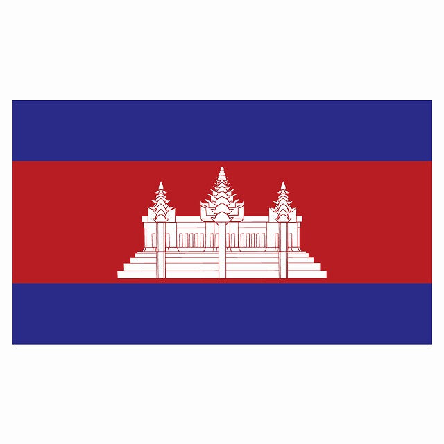 210x121mm カンボジア Cambodia 国旗 ステッカー シール サインステッカー