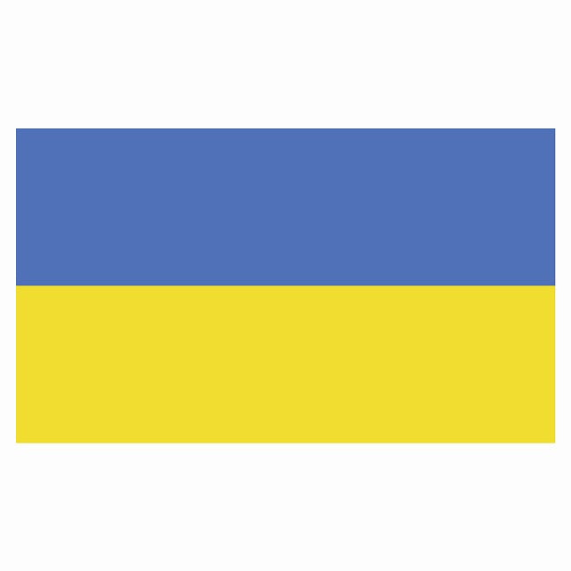440x253mm ウクライナ Ukraine 国旗 ステッカー シール サインステッカー
