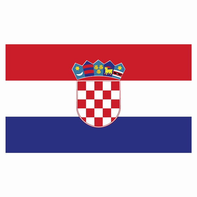 270x155mm クロアチア Croatia 国旗 ステッカー