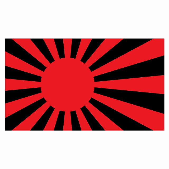 150x86mm 旭日旗 レッド ブラック  国旗 ステッカー