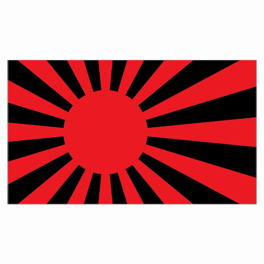 150x86mm 旭日旗 レッド ブラック  国旗 ステッカー