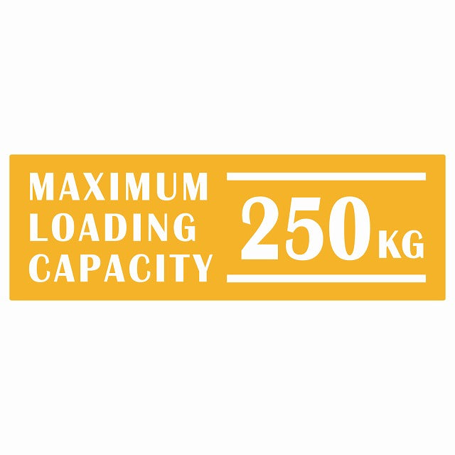 最大積載量 Maximum Loading Capacity 英語表記 イエロー 250kg ステッカー 15x5cm シール カーステッカー トラック用 車両ステッカー